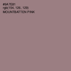 #9A7E81 - Mountbatten Pink Color Image